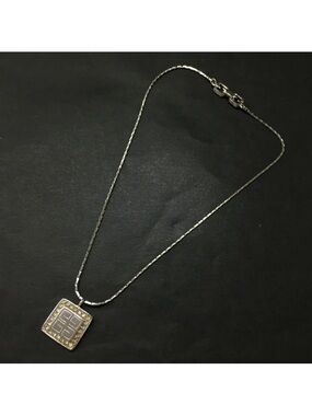Vintage 1980 Givenchy Rhinestone 4G Logo Pendant Necklace 👝